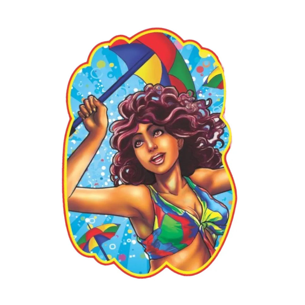 Foto 2 de Kit 2 unid. painel parede decoração carnaval frevo grande