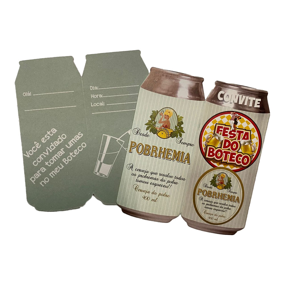 Foto 2 de Convite p/ festa do  boteco cervejas c/ 10und festança