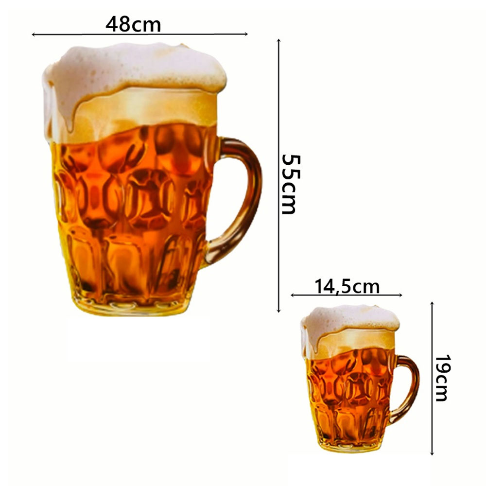 Foto 2 de Decoração kit caneca de chopp c/ 4 unidades saint patrick