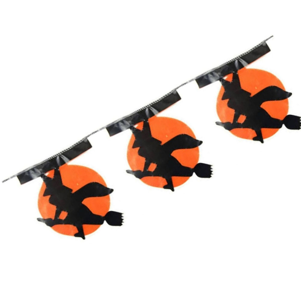 Foto 3 de Bandeirinha plástica bruxa 5 metros c/ 10 peças halloween