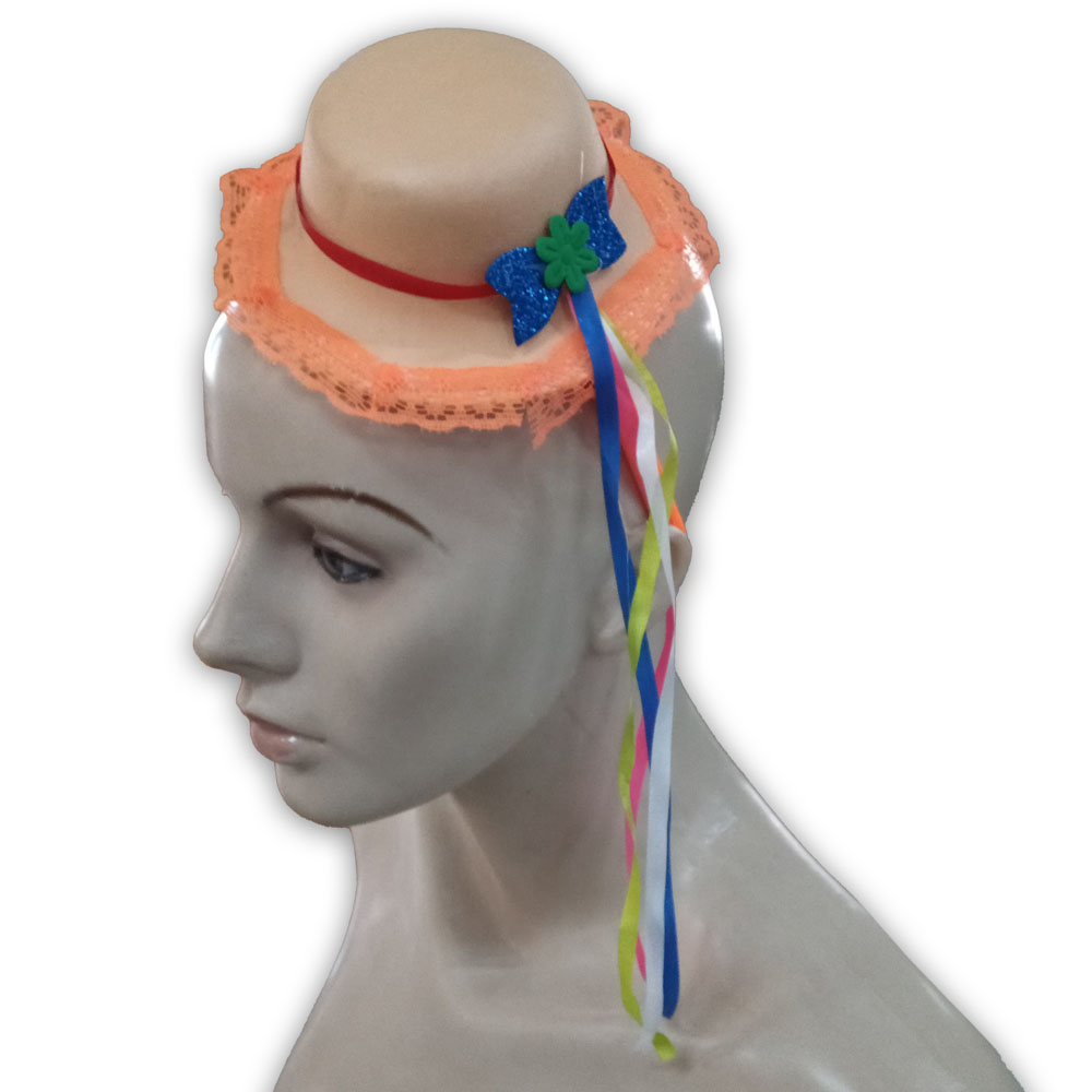 Foto 2 de Tiara festa junina com chapéu eva e fitas adulto sortido