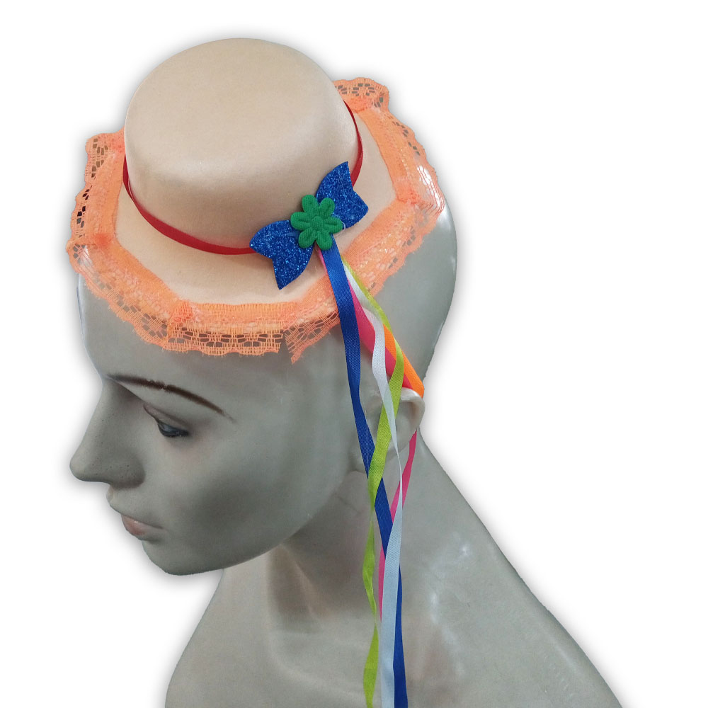 Foto 3 de Tiara festa junina com chapéu eva e fitas adulto sortido