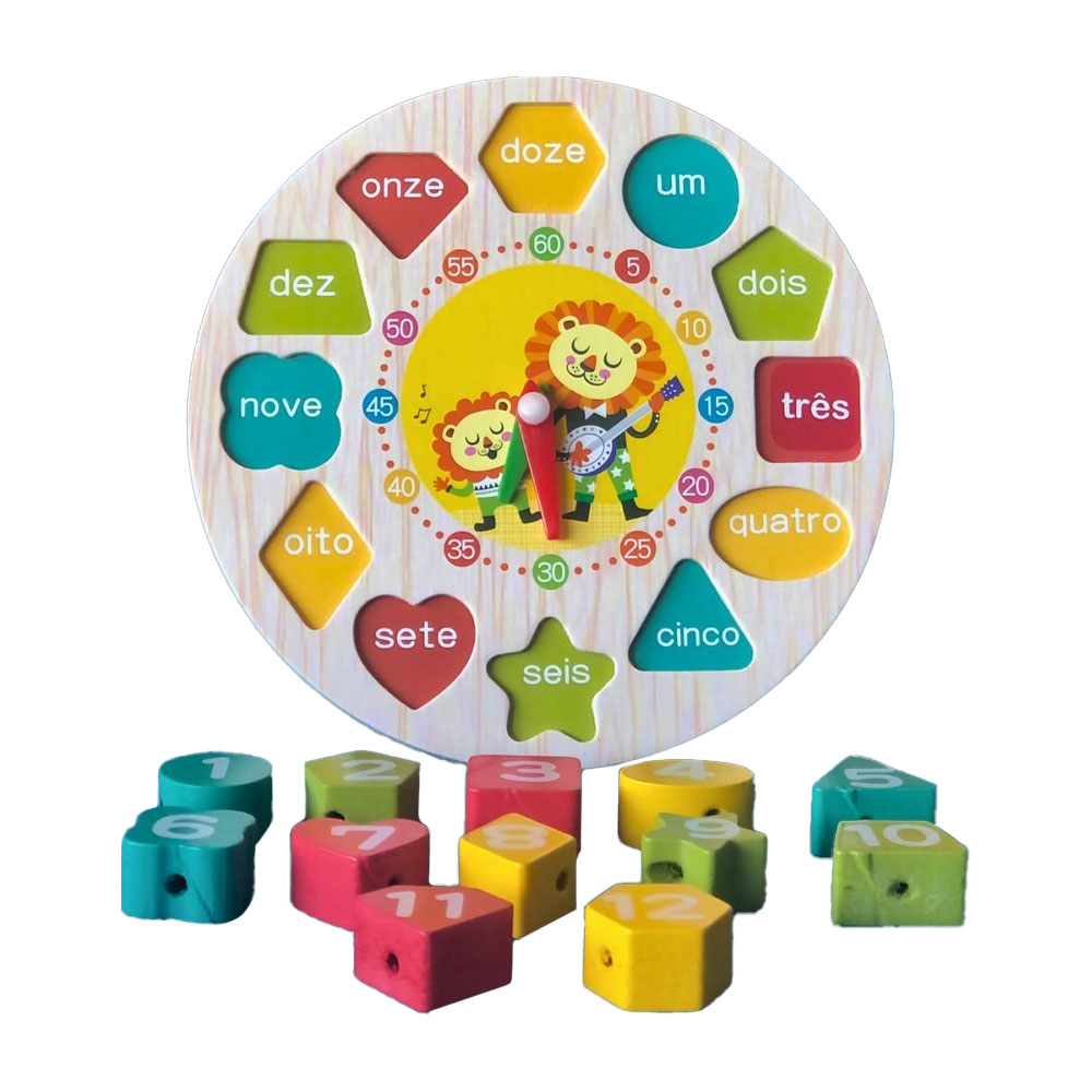 Foto 3 de Brinquedo relógio divertido encaixe com 12 peças toy mix