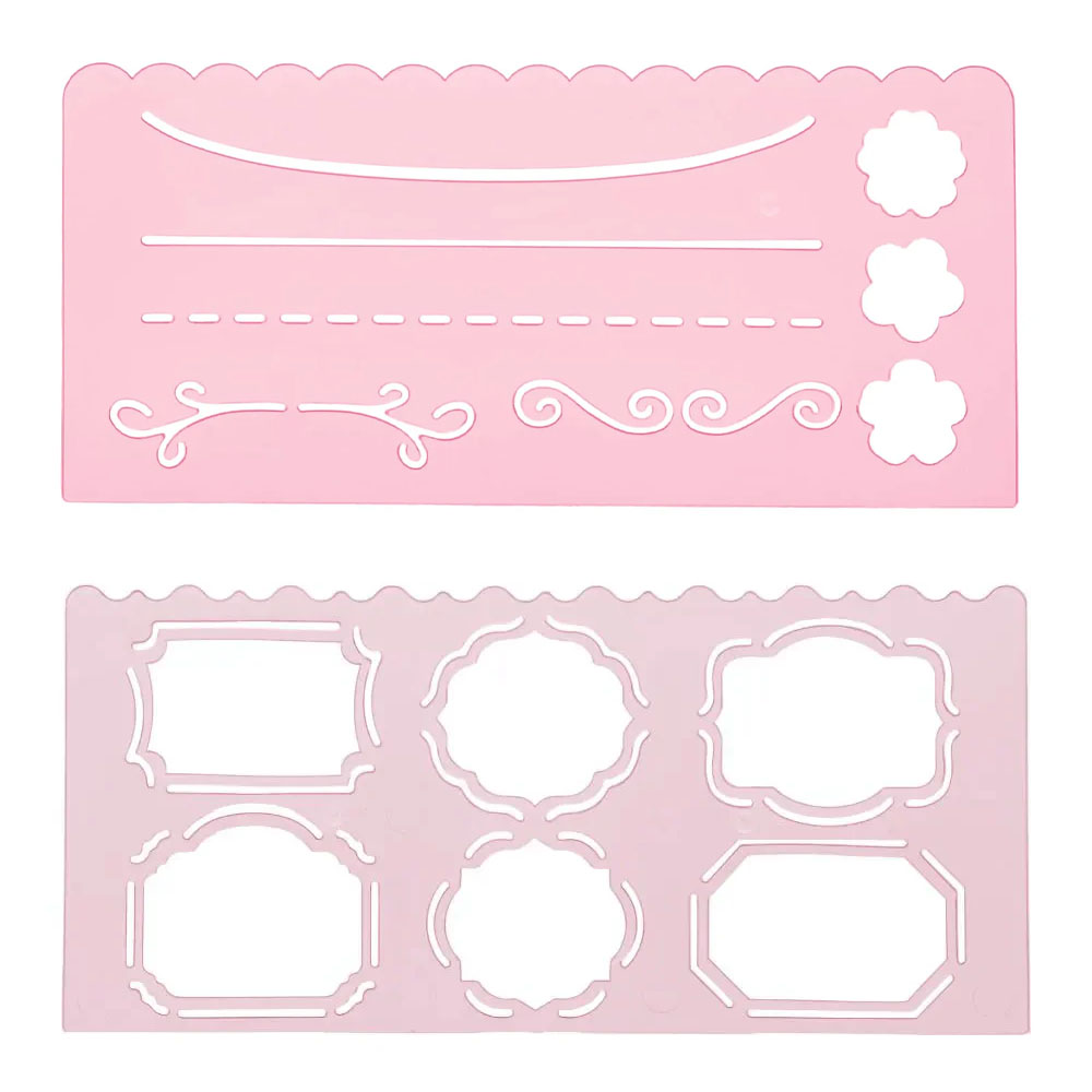 Foto 2 de Kit régua stencil lilac field by sof com 4 unidades molin