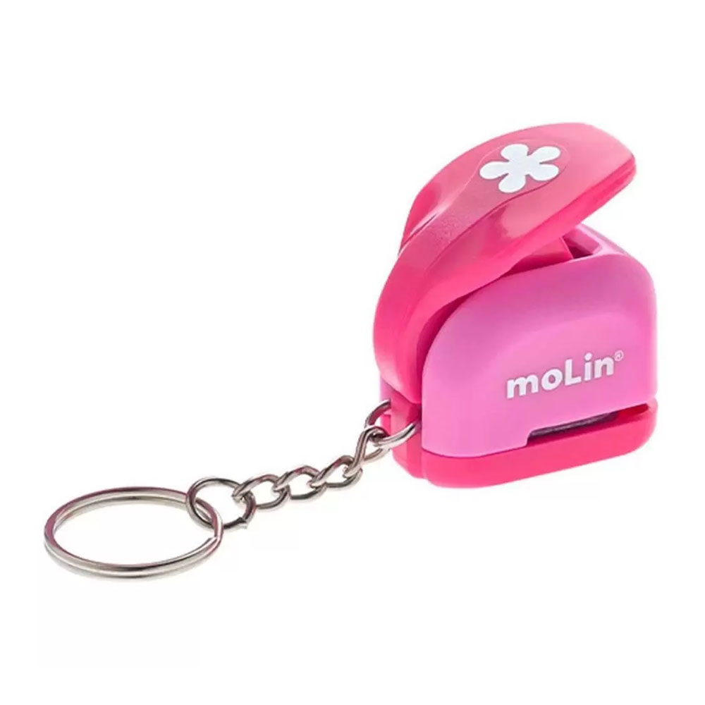 Foto 2 de Mini perfurador love flor com chaveiro rosa molin