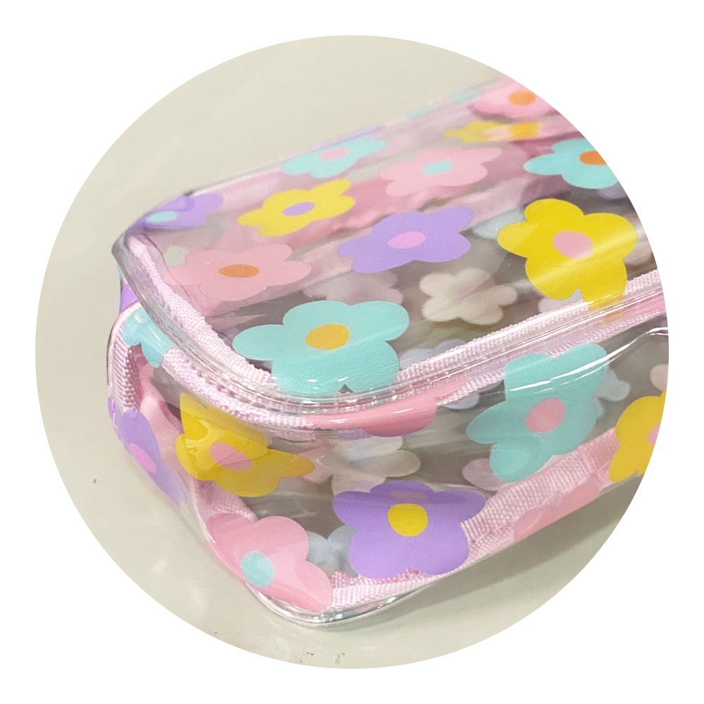 Foto 3 de Necessaire transparente love daisy flores pastel molin