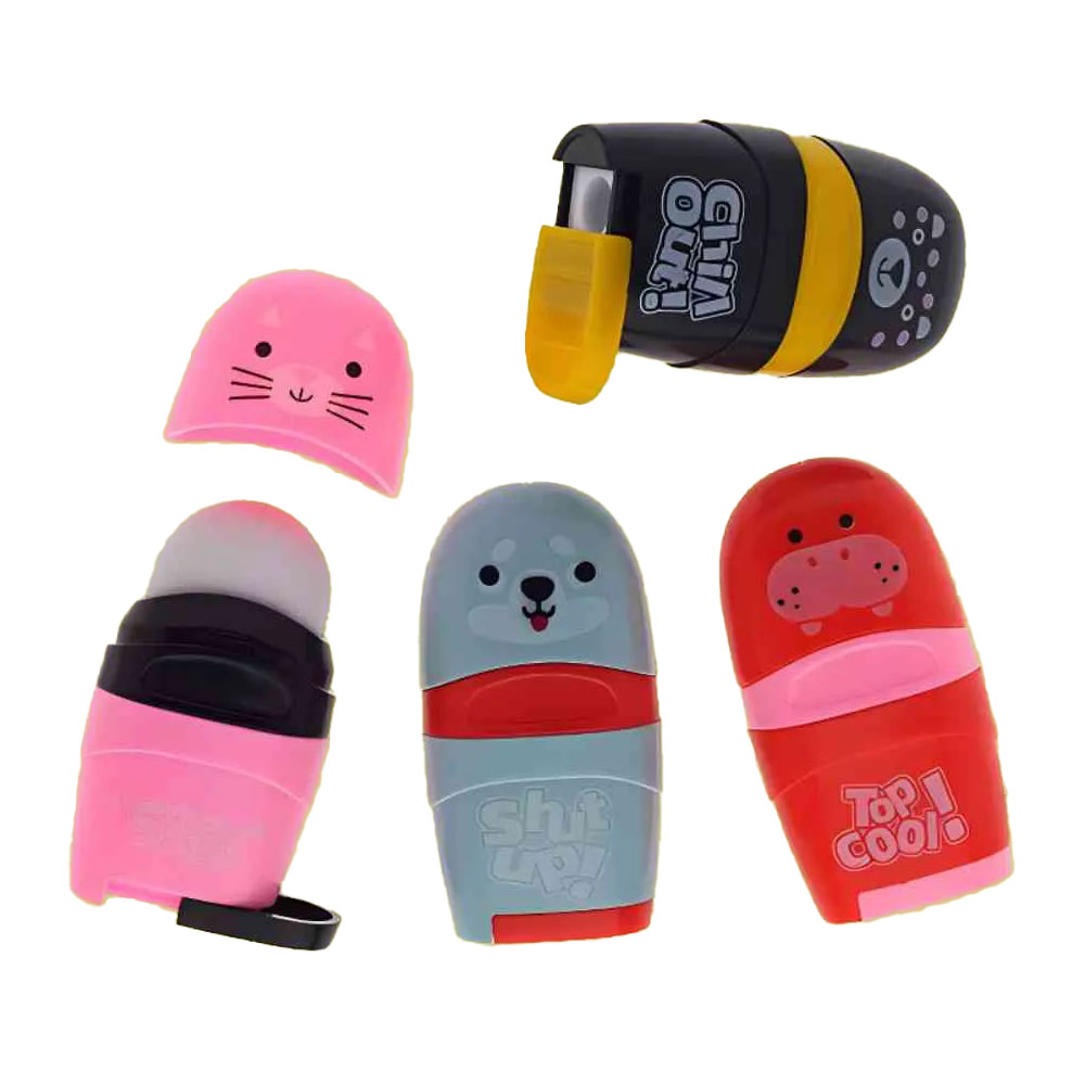 Foto 2 de Apontador com borracha faces animais 1und sortido molin