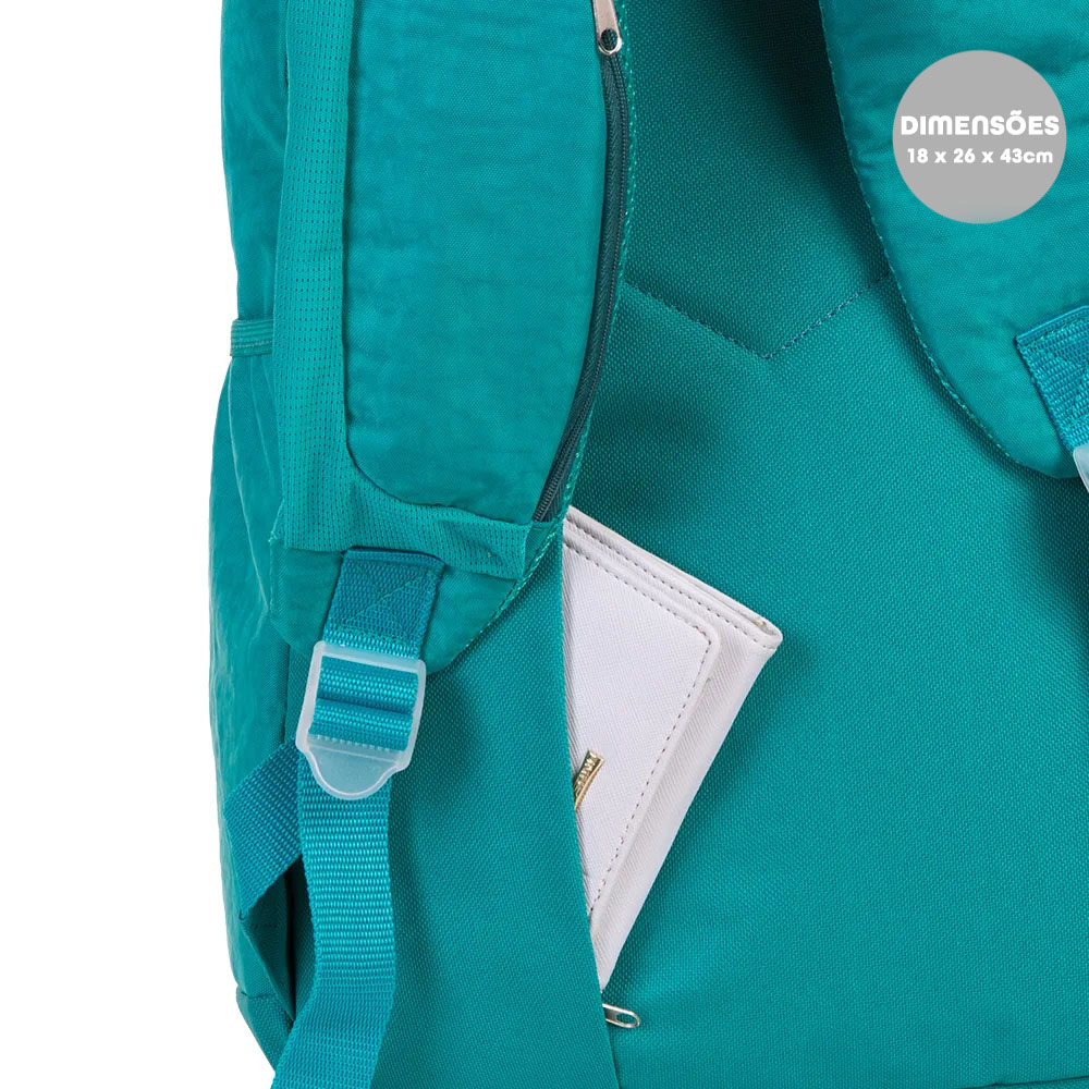 Foto 3 de Mochila costas magic crinkle antifurto verde jade sestini