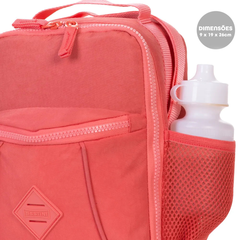 Foto 2 de Lancheira térmica pocket lunch crinkle apricot sestini
