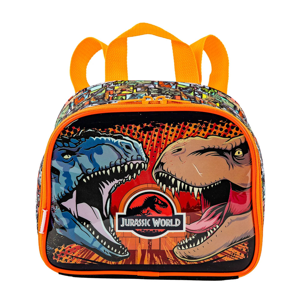 Foto 2 de Lancheira térmica jurassic world dinossauros laranja sestini