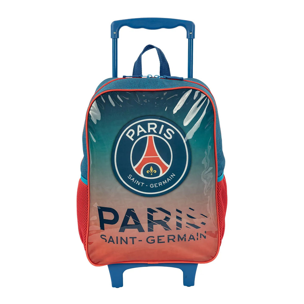 Foto 2 de Mochila carrinho rodinhas psg degradê vermelho/azul sestini