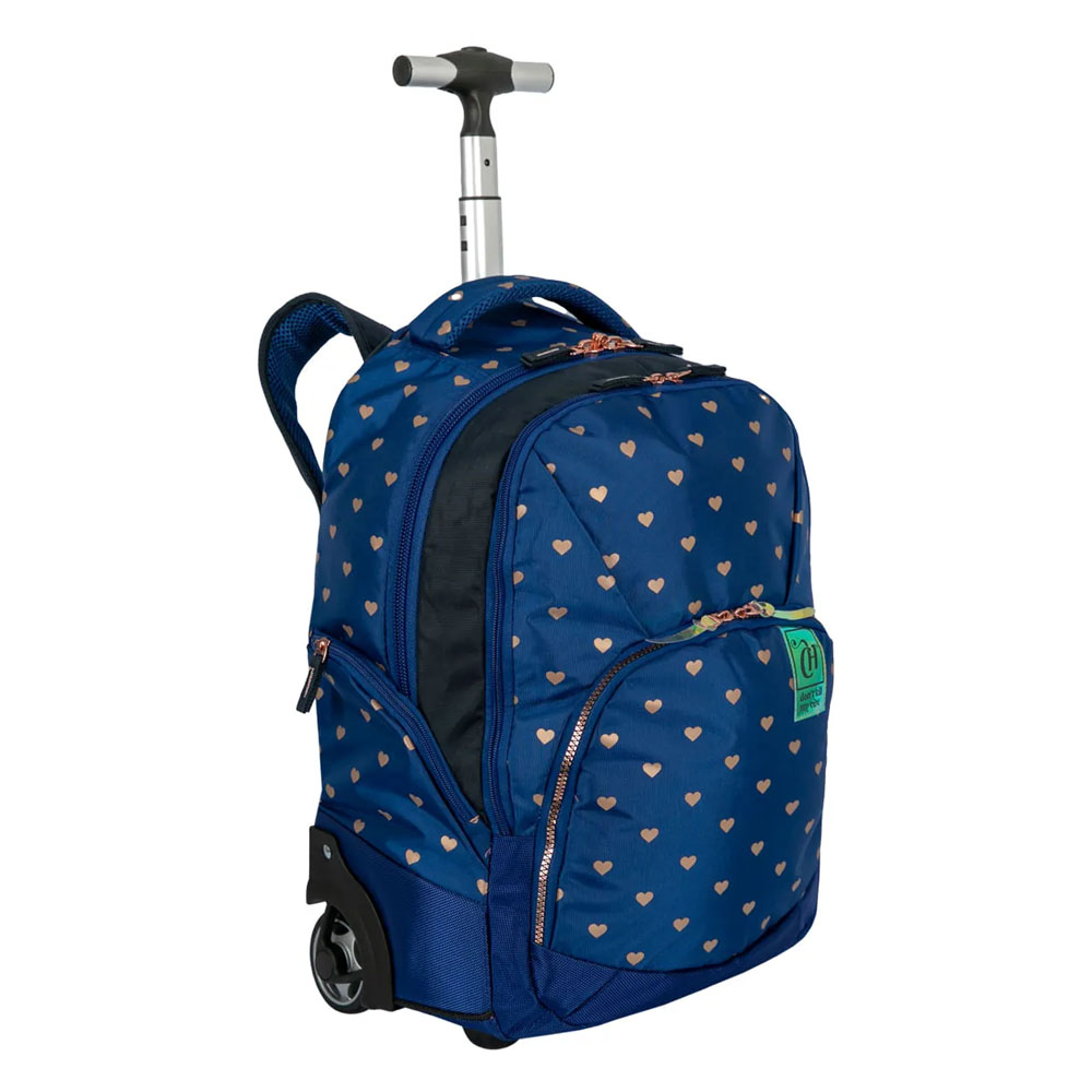 Foto 2 de Mochila rodinhas c/ alça capricho wishes azul sestini