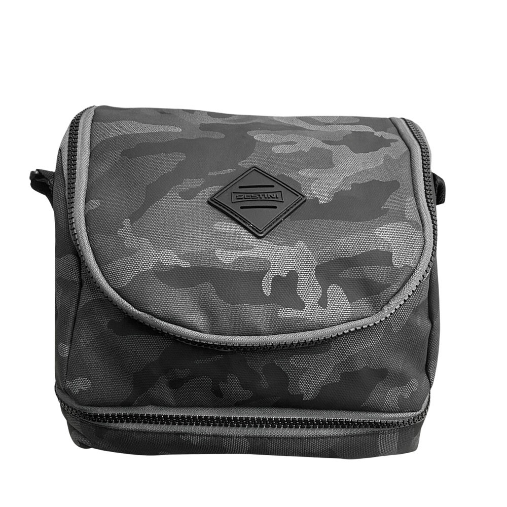 Foto 2 de Lancheira térmica 2 compartimentos camuflado cinza sestini