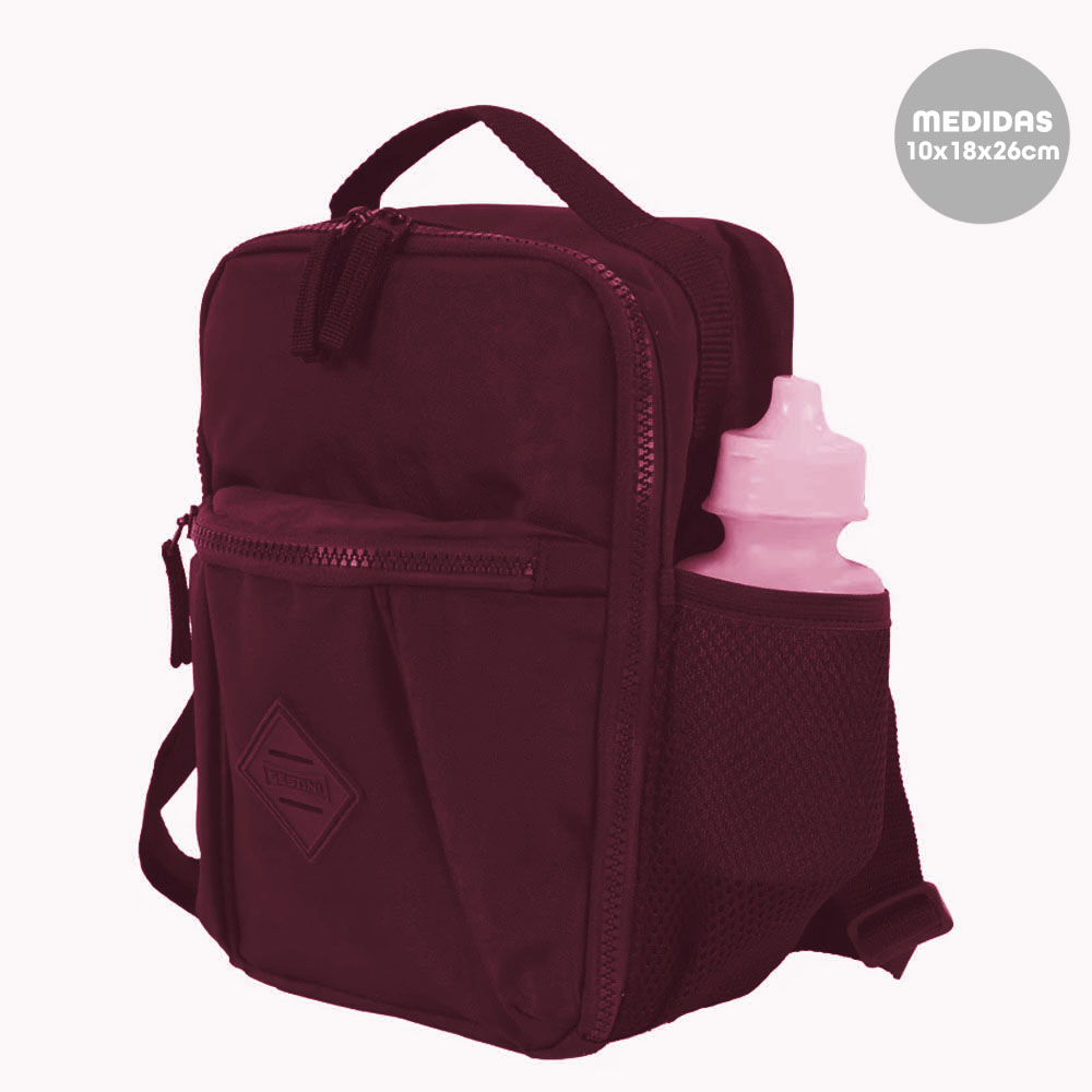 Foto 2 de Lancheira térmica pocket lunch crinkle vinho sestini