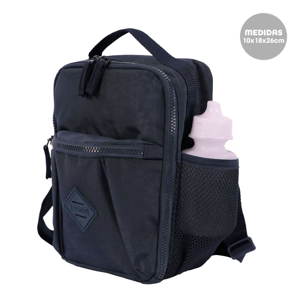 Foto 2 de Lancheira térmica pocket lunch crinkle azul marinho sestini