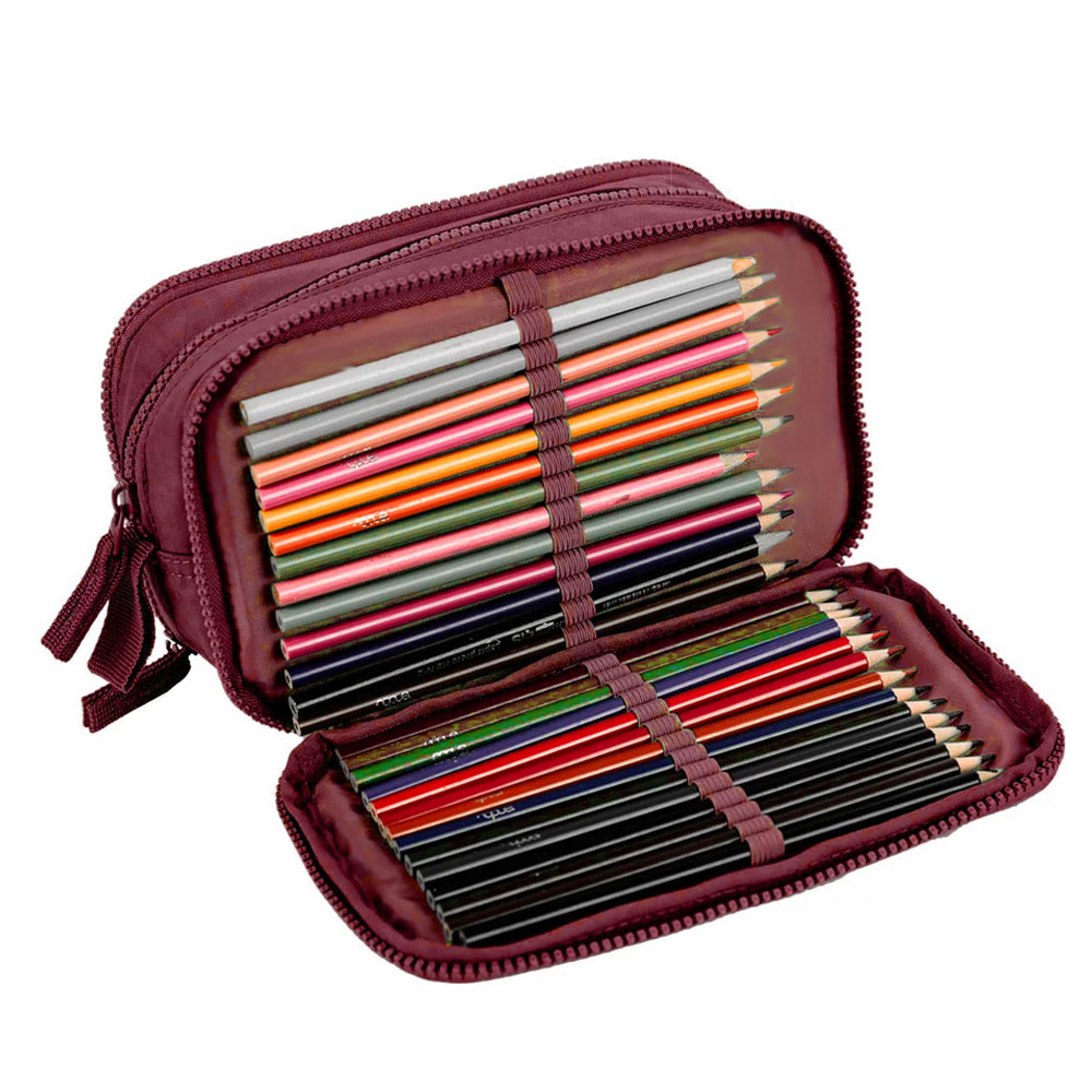 Foto 2 de Estojo 3 divisórias especial crinkle vinho sestini