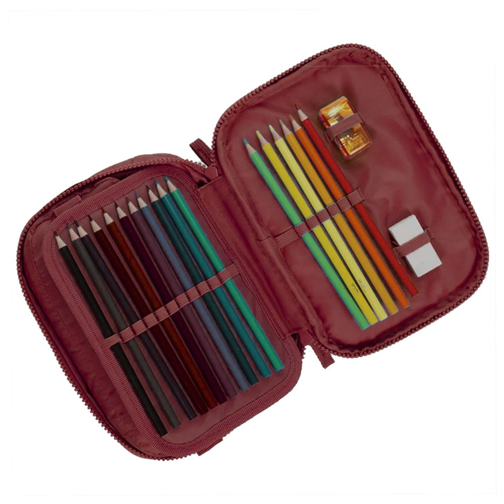 Foto 2 de Estojo baú escolar especial crinkle vinho sestini