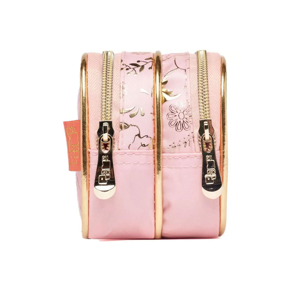 Foto 2 de Estojo 2 divisórias pack me raposa glitter salmão pacific