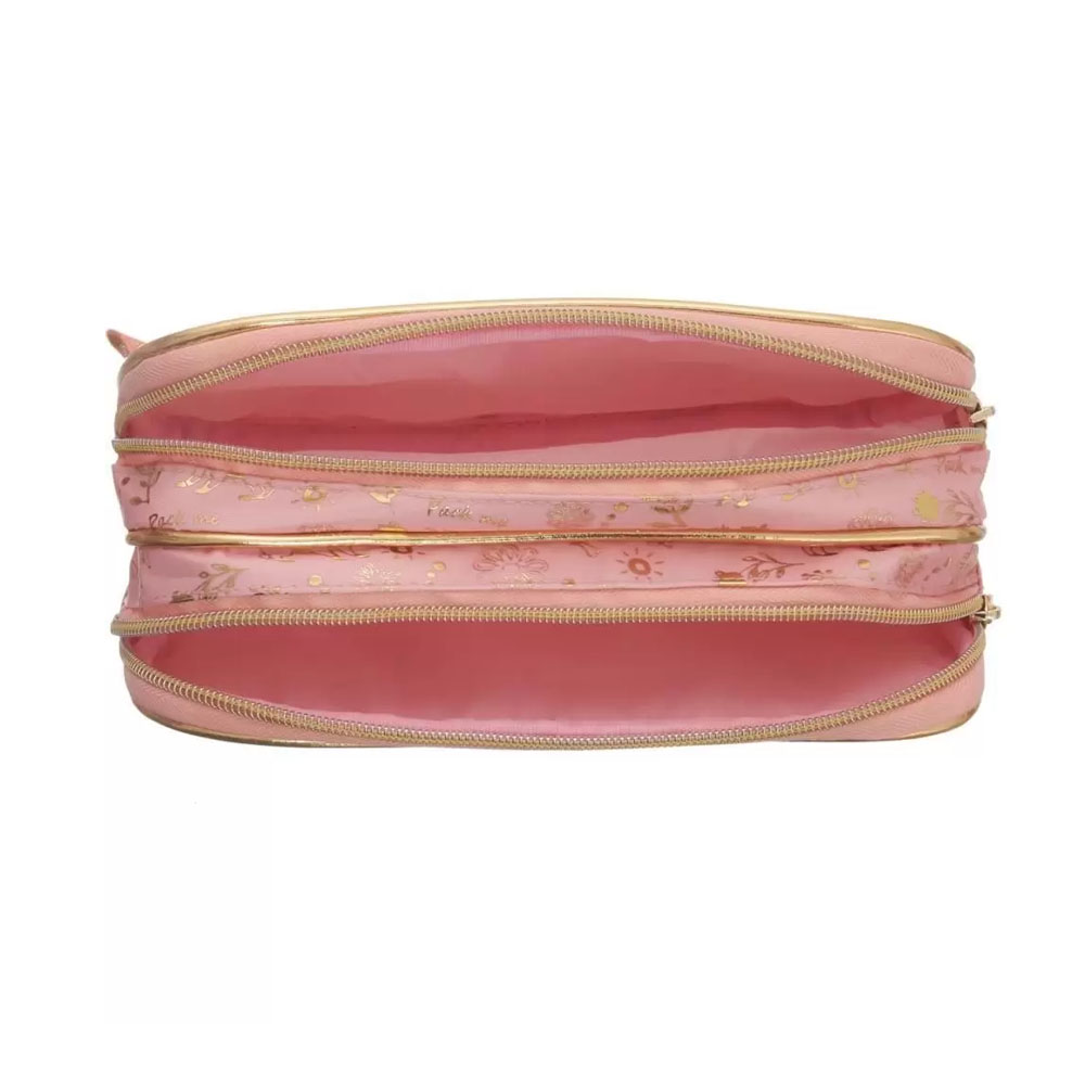 Foto 3 de Estojo 2 divisórias pack me raposa glitter salmão pacific