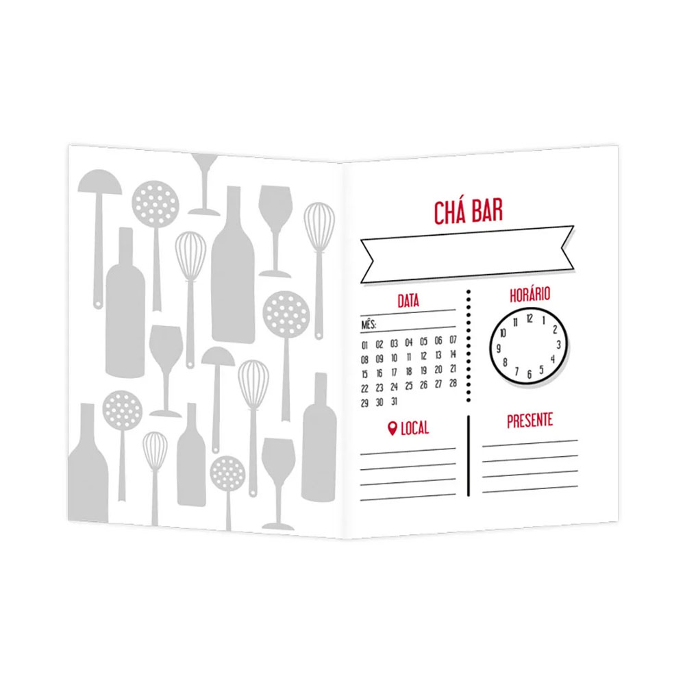 Foto 2 de Convite p/ festa chá bar pacote com 10 unidades regina