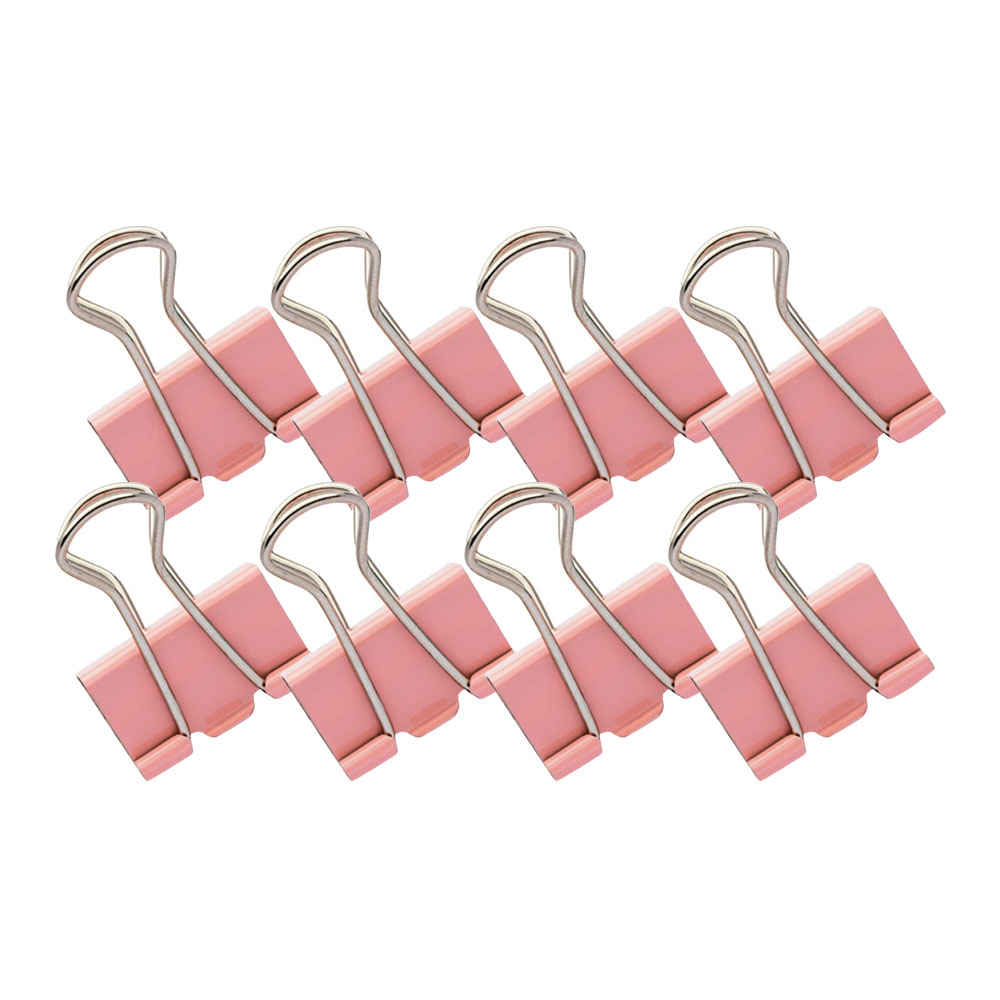 Prendedor de papel binder clips 19mm 8 unidades candy rosa