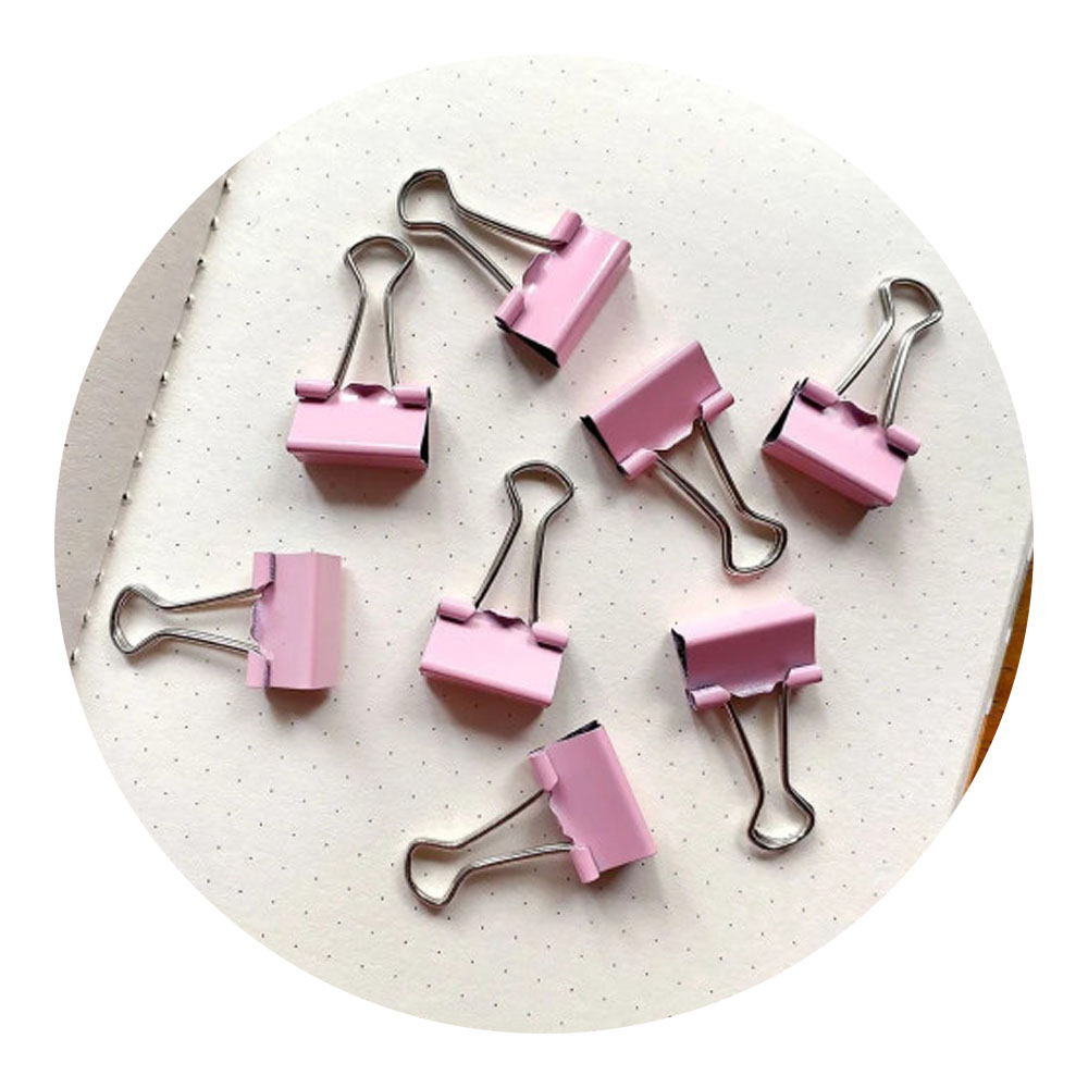 Foto 3 de Prendedor de papel binder clips 19mm 8 unidades candy rosa