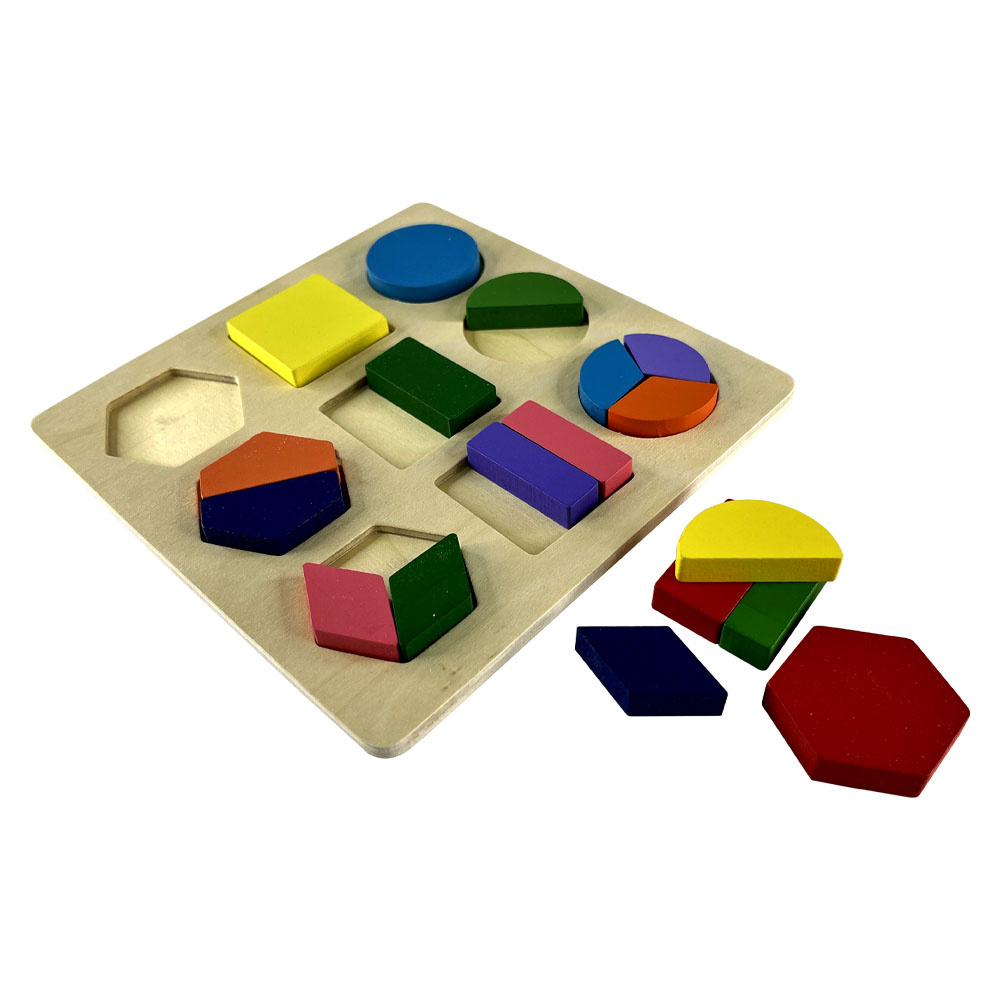 Foto 2 de Brinquedo encaixe divertido formas e frações mod. 3 toy mix