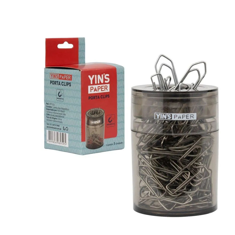 Foto 3 de Porta clips magnético imantado fumê redondo yins paper