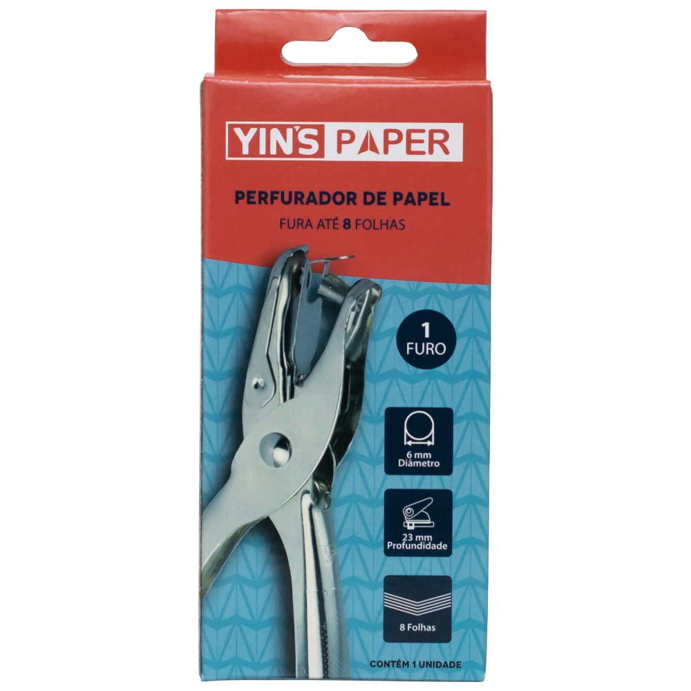 Foto 2 de Perfurador cromado yp7129 8fls yin´s paper