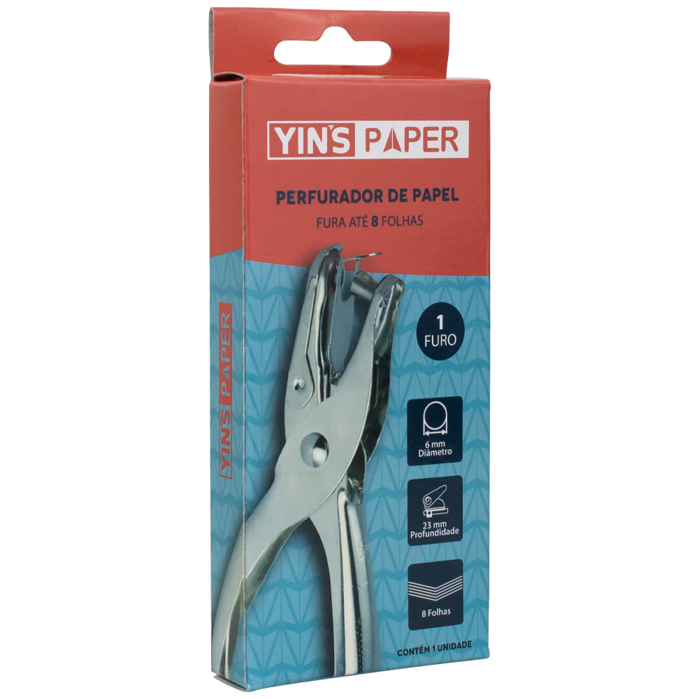Foto 3 de Perfurador cromado yp7129 8fls yin´s paper