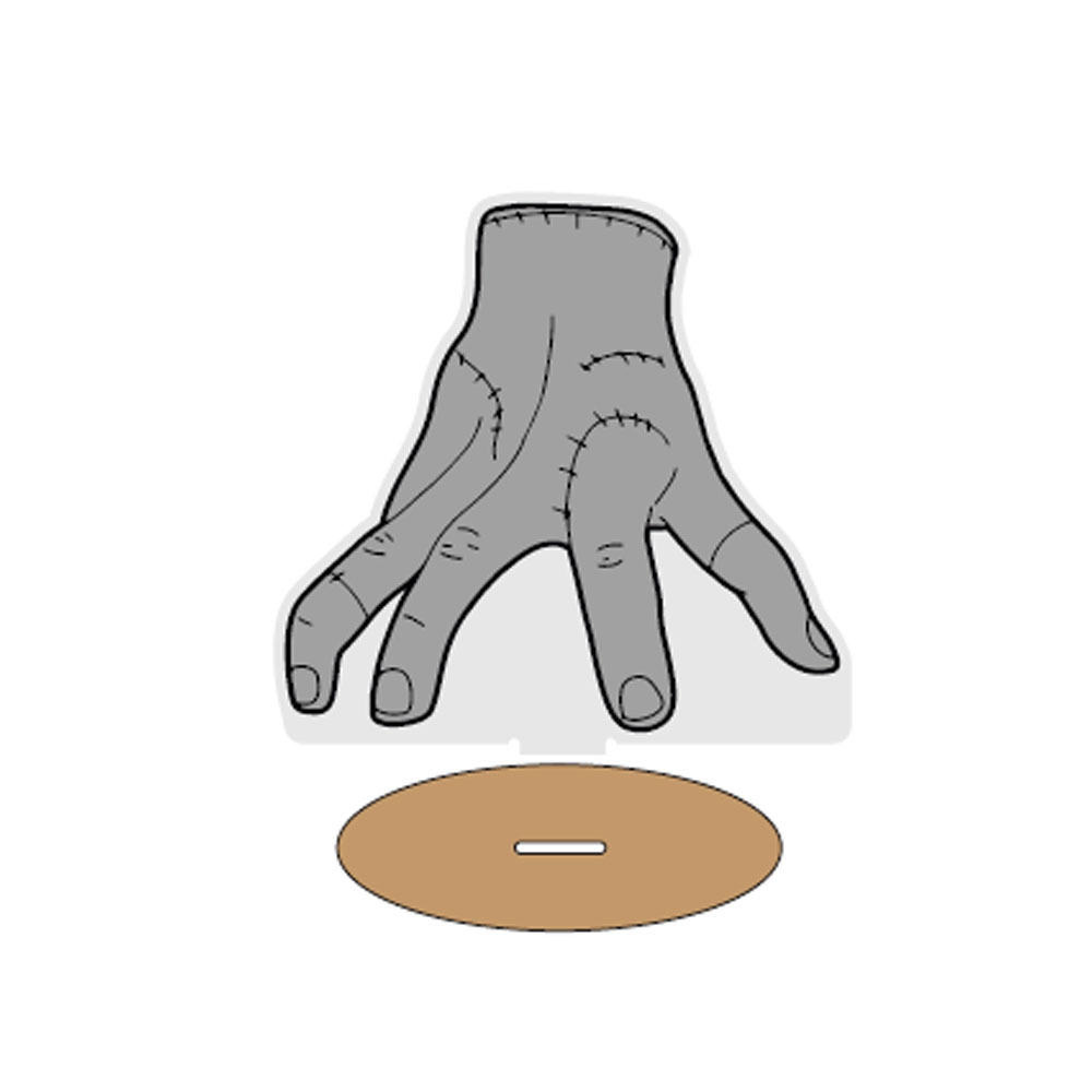 Foto 2 de Enfeite mesa mdf mãozinha wandinha addams wednesday