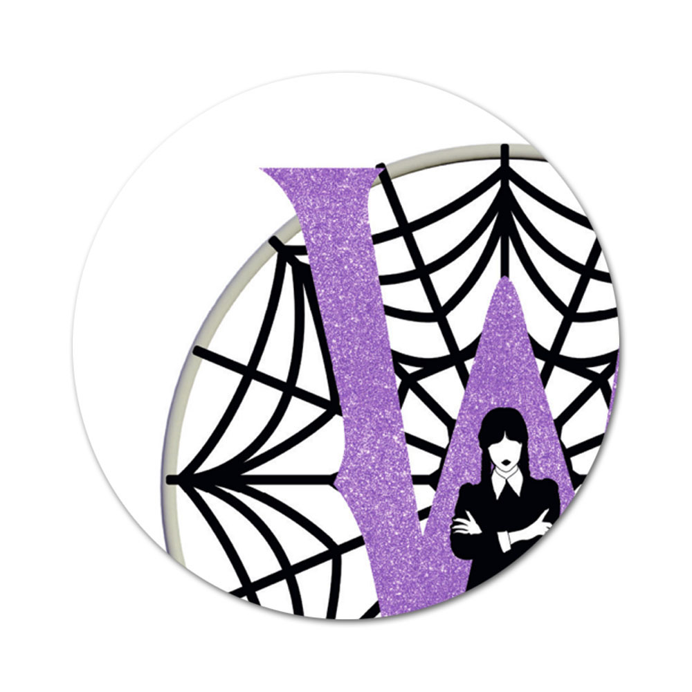 Foto 3 de Aro decorativo wandinha addams wednesday 37x37cm