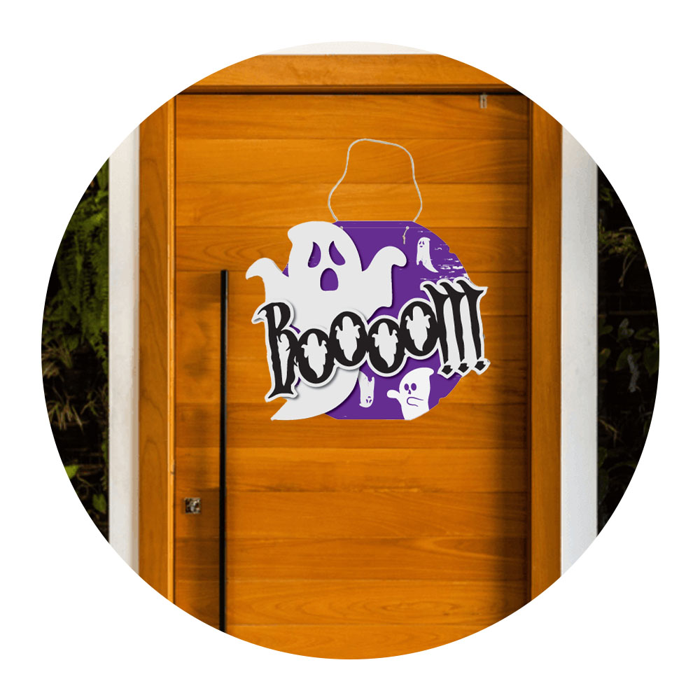 Foto 3 de Placa mdf decorativa halloween fantasmas grinfest