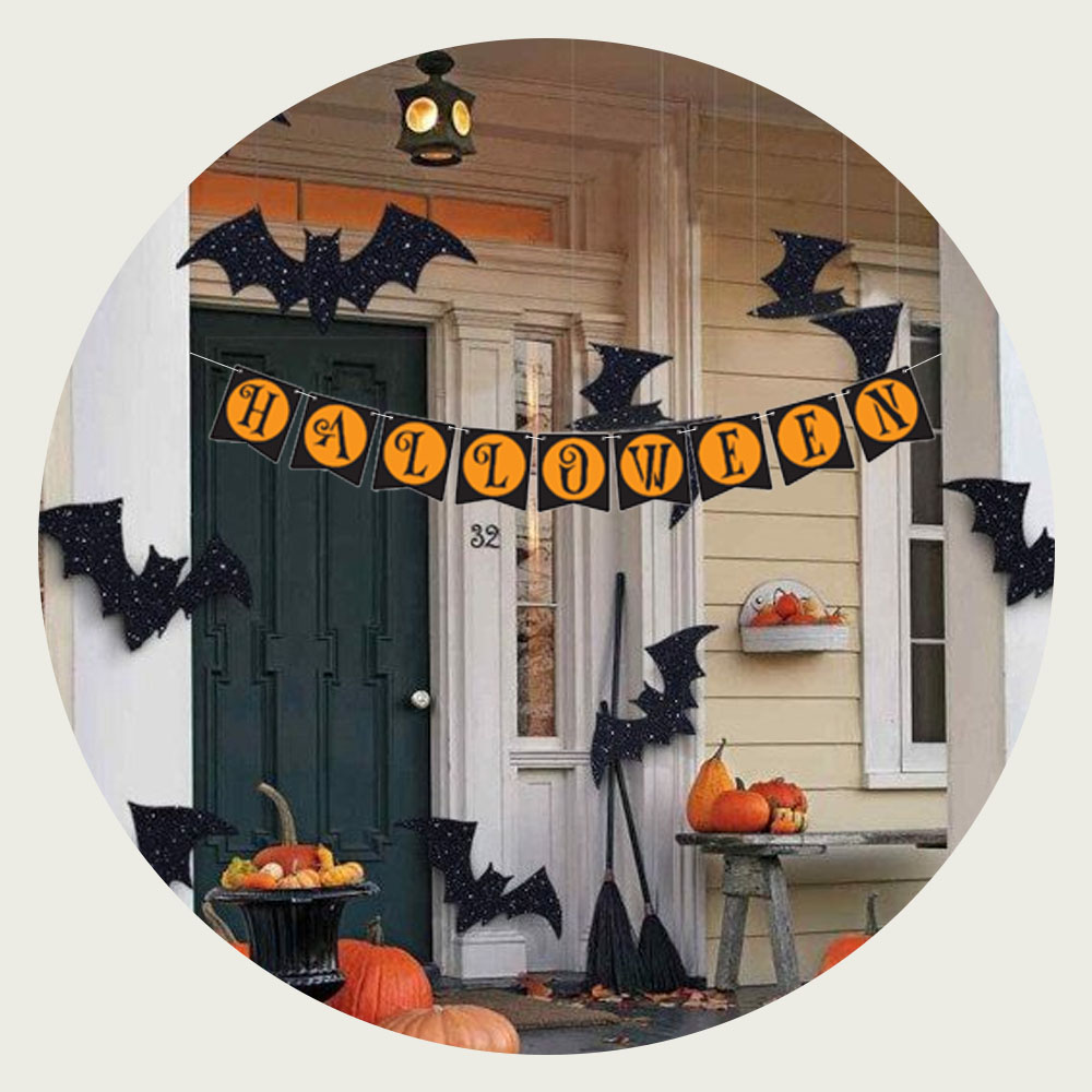 Foto 2 de Varal decorativo halloween 1.60m e.v.a luxo festa