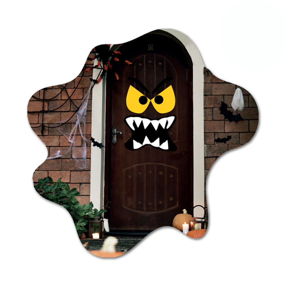 Foto 2 de Decoração porta monstro bravo olhos amarelos festa halloween