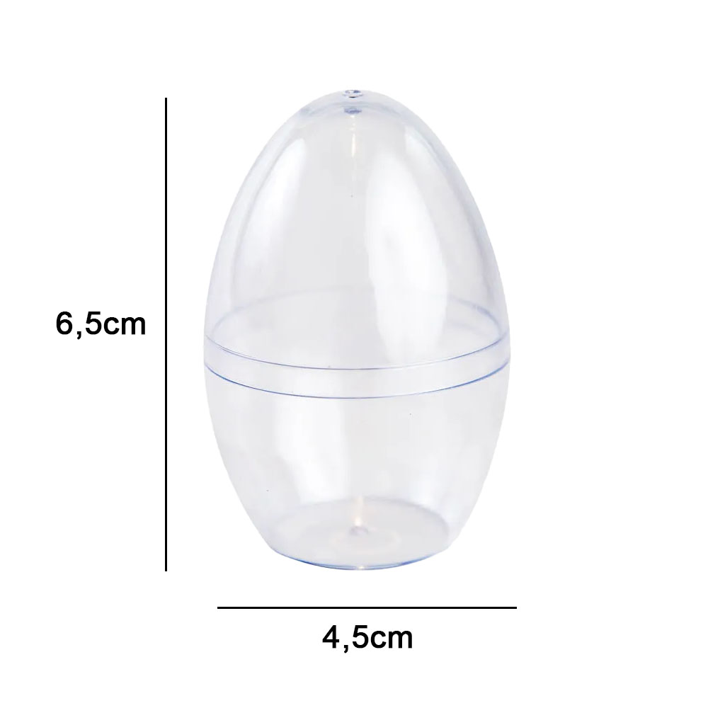 Foto 2 de Ovinho natural transparente com adesivos c/ 6un toy master