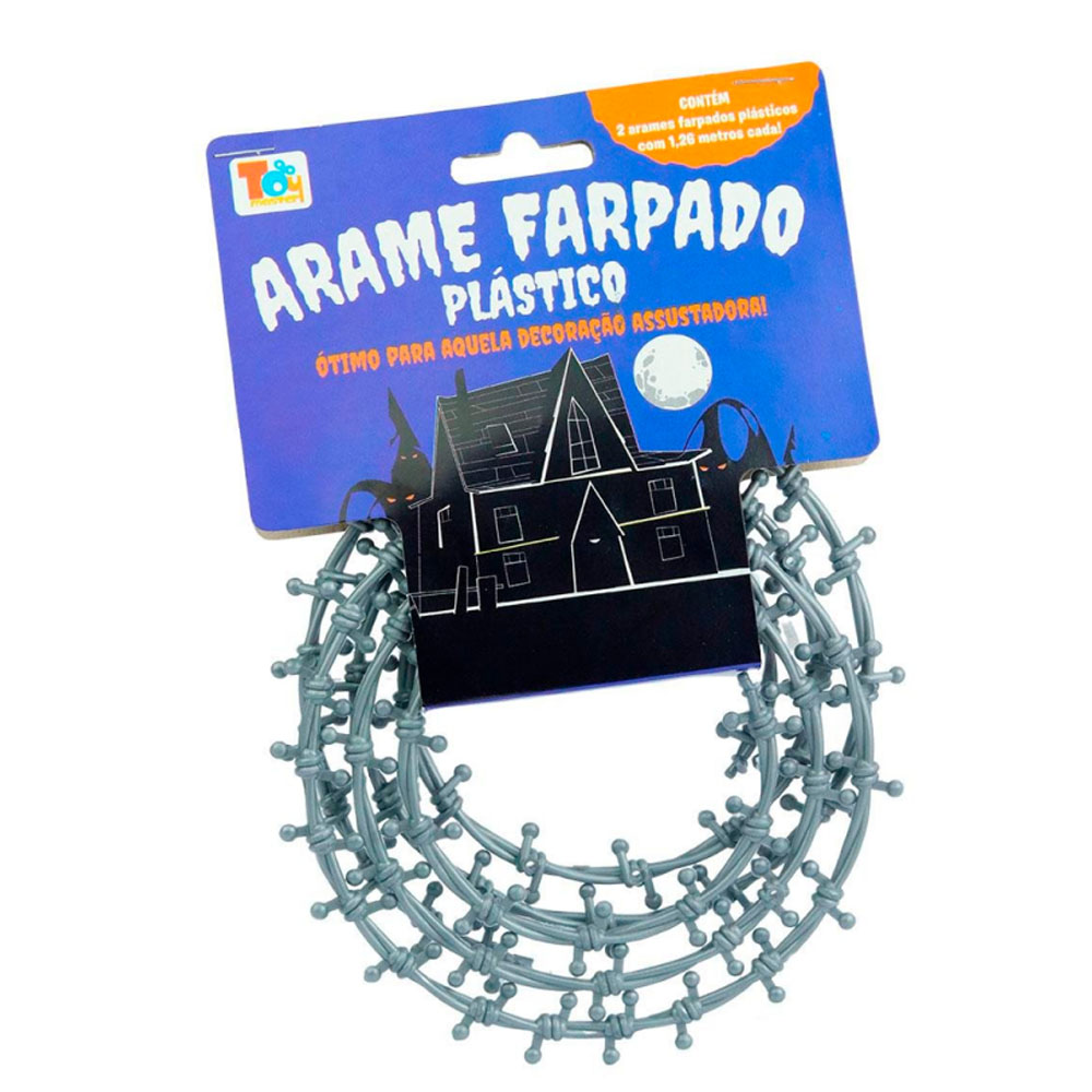 Foto 2 de Arame farpado de plástico decorativo 1.25m halloween kitok