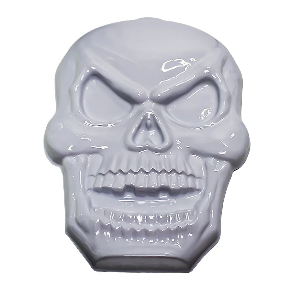 Foto 2 de Painel caveira decorativa 50x34cm branco halloween