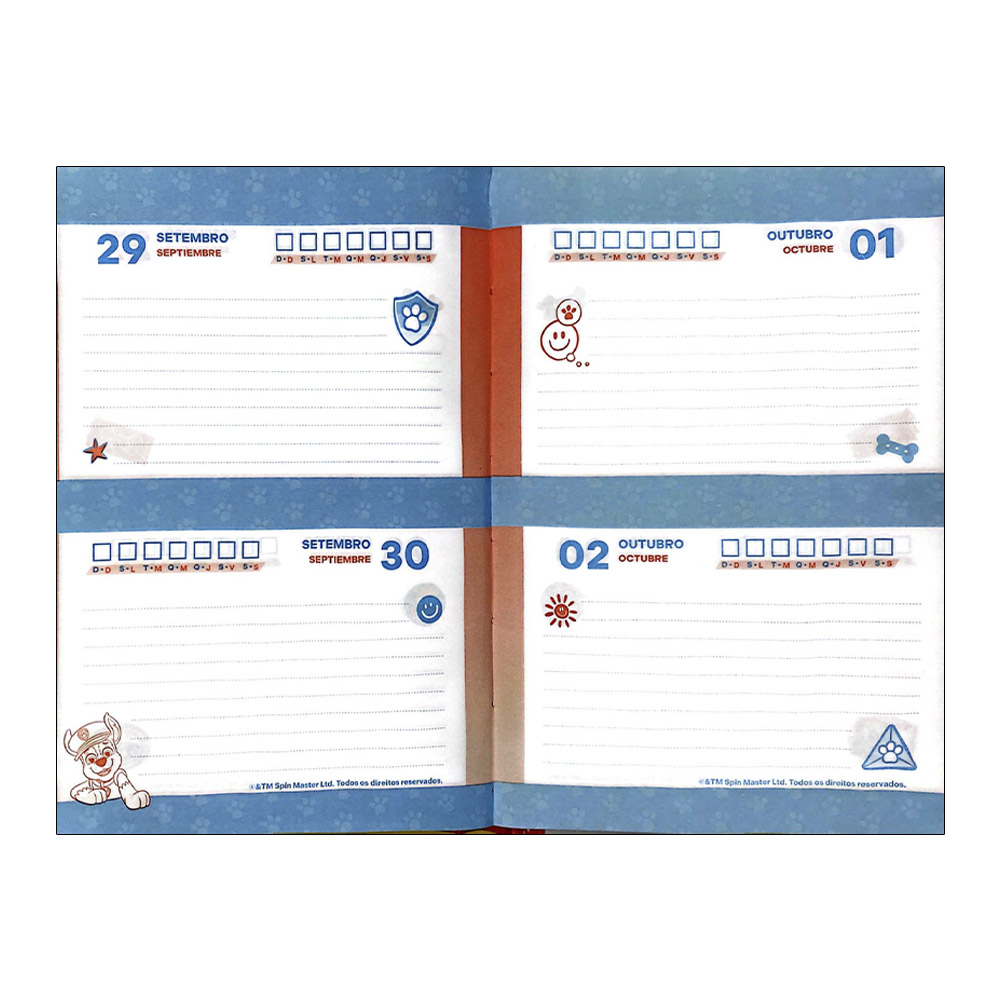 Foto 2 de Agenda permanente 96fls patrulha canina cool foroni