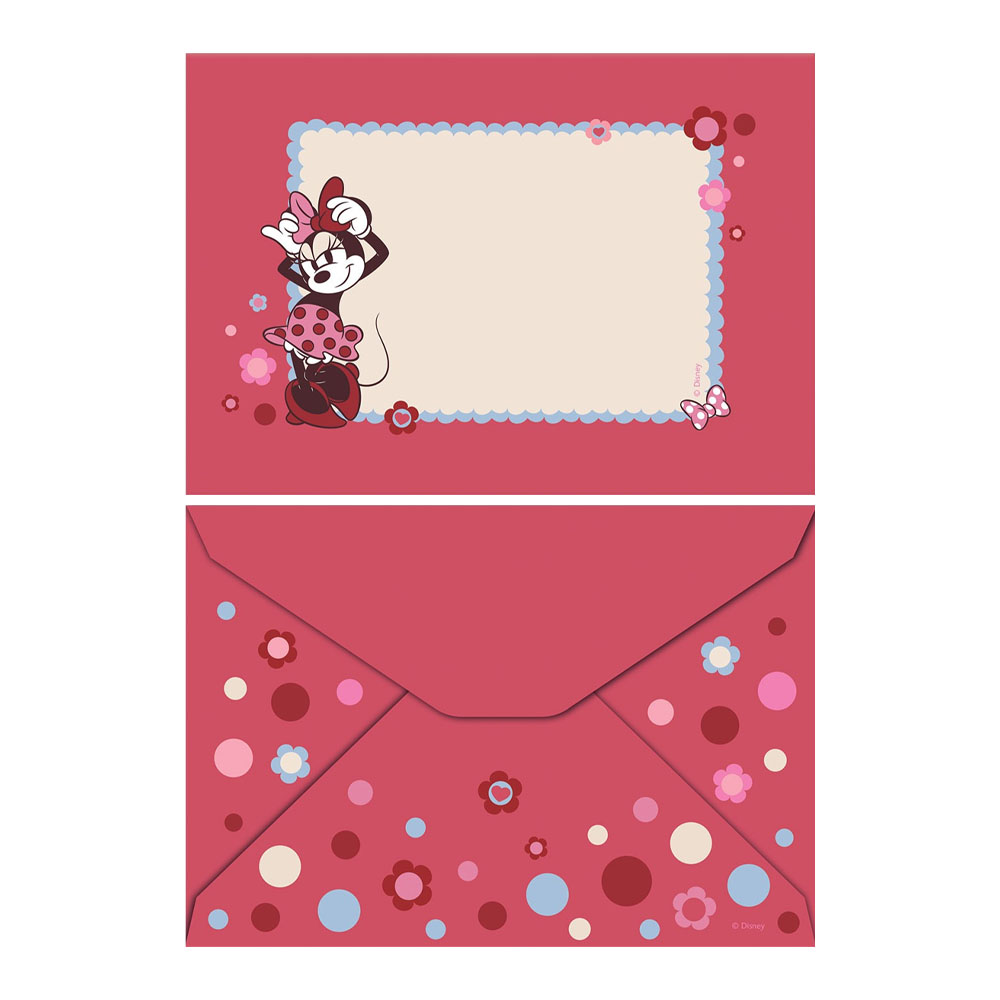 Foto 3 de Kit 8 cards 8 envelopes 1 cartela de adesivos minnie foroni