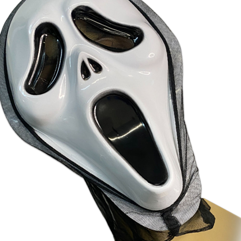 Foto 3 de Máscara do pânico de plástico com capuz simples halloween