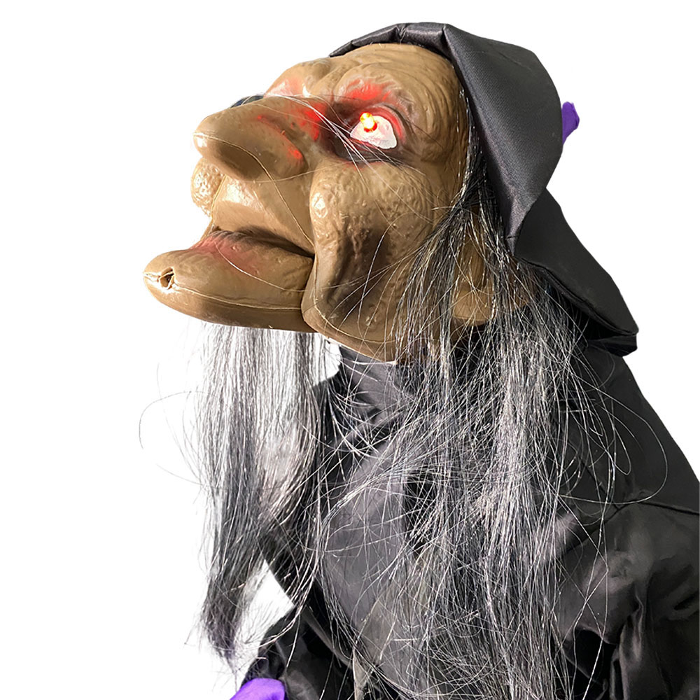 Foto 3 de Boneca bruxa horripilante som luz movimento halloween ydh