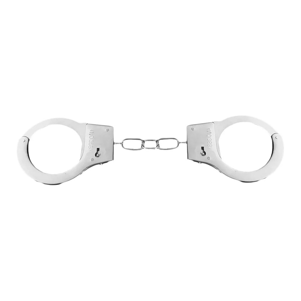 Foto 3 de Algema de metal c/ chave policial fantasia acessórios