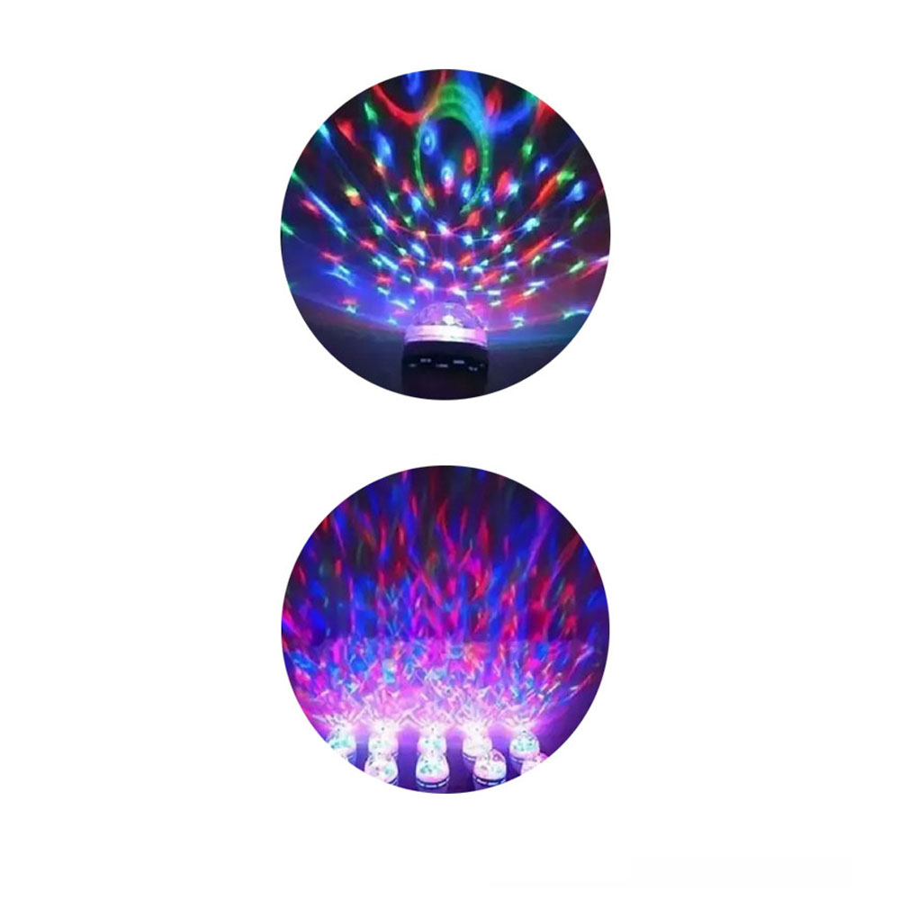 Foto 2 de Mini lampada de festa led rgb colorida giratoria ydh