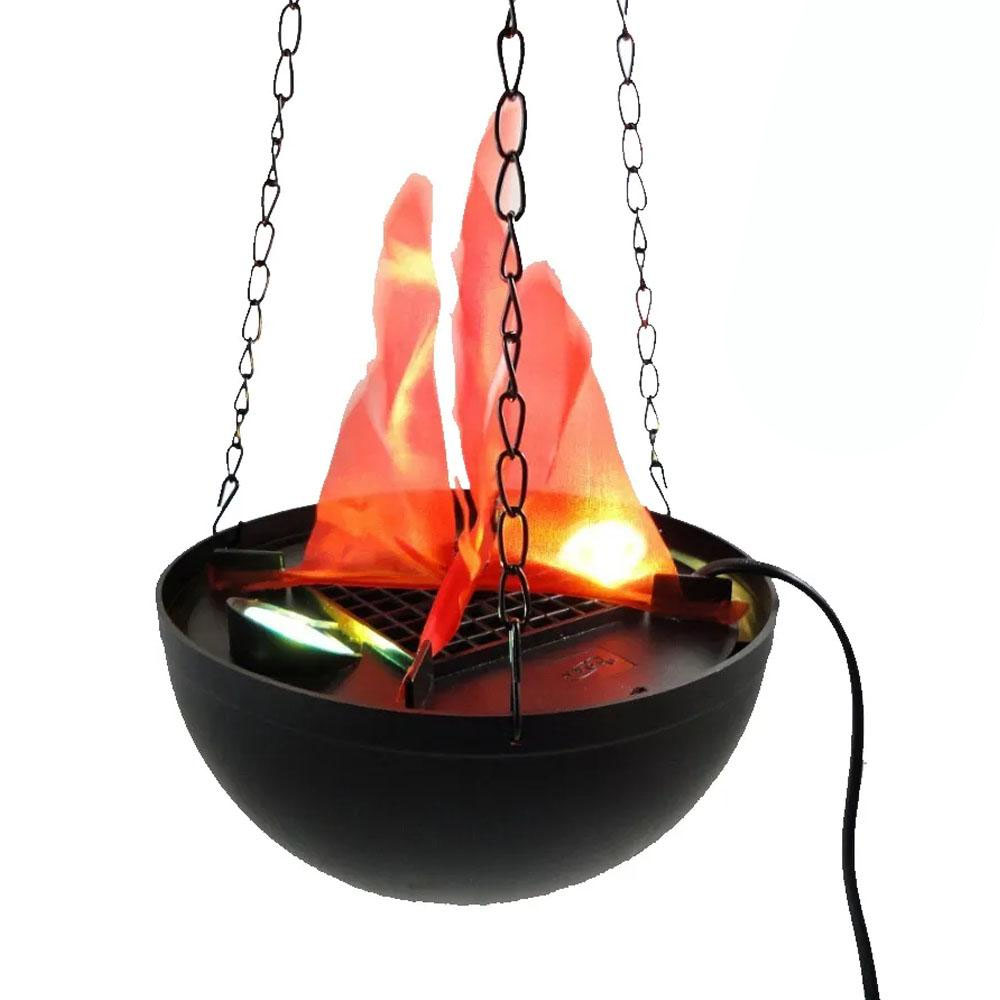 Foto 3 de Fogueira elétrica p/ pendurar chama artificial led halloween