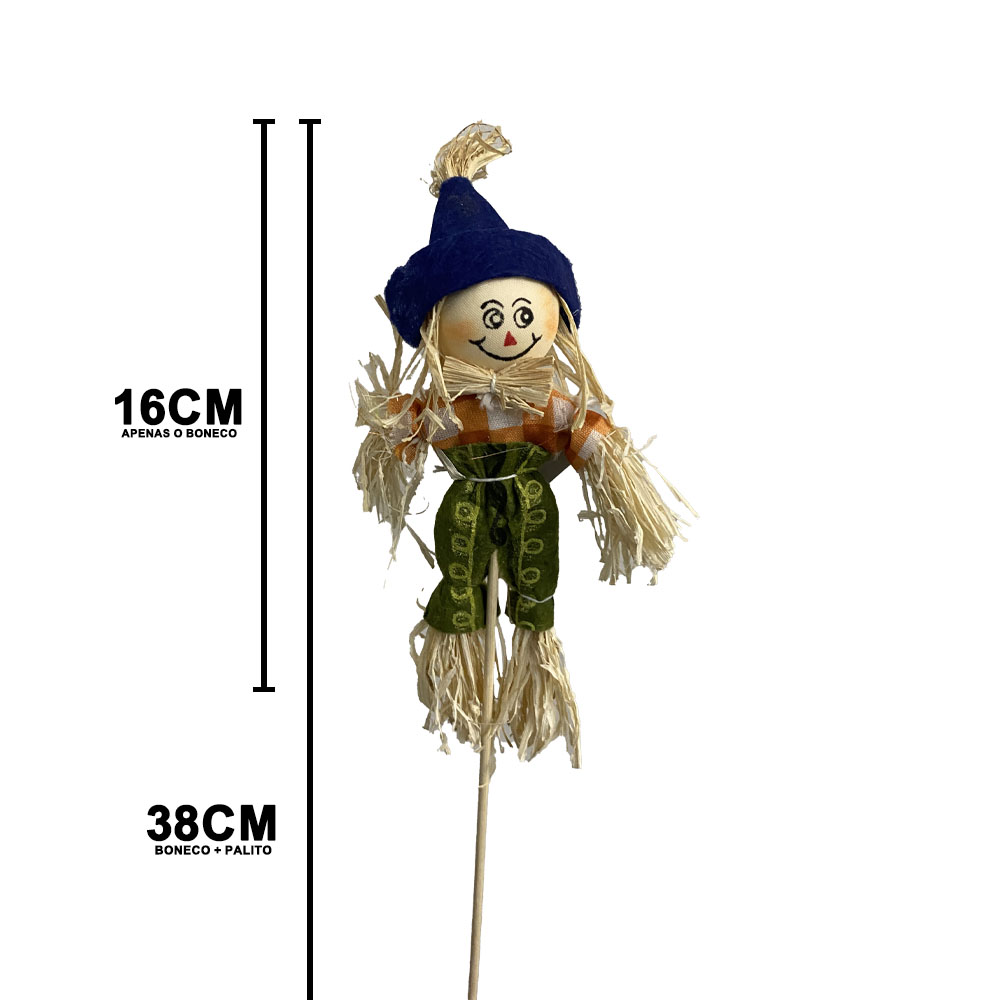 Foto 2 de Espantalho no palito festa junina decorativo sortido ydh