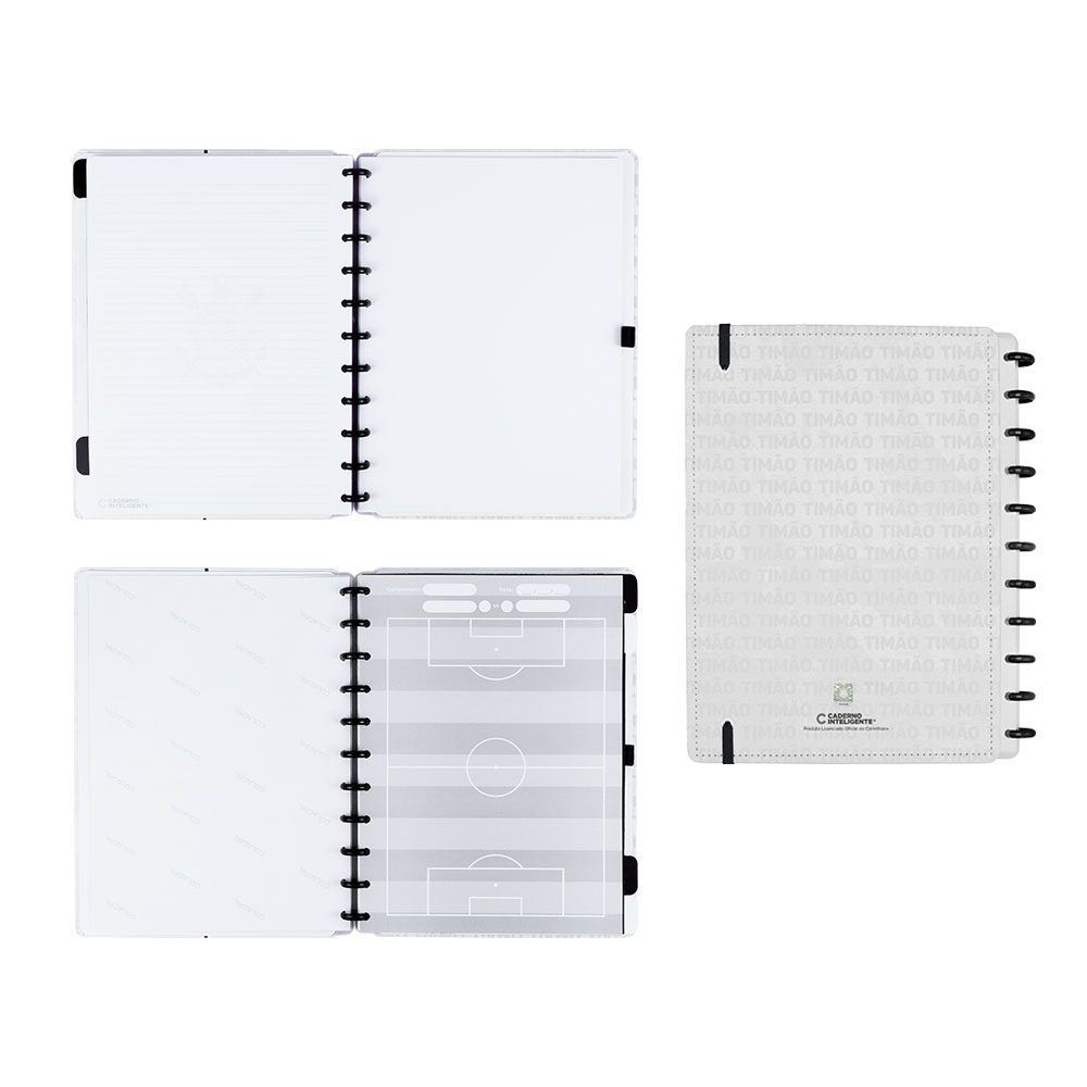 Foto 3 de Caderno inteligente grande 80fls corinthians timão branco