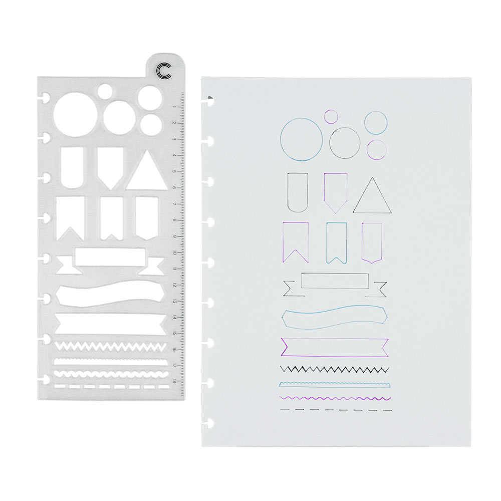 Foto 2 de Régua stencil inspiradora 19cm caderno inteligente