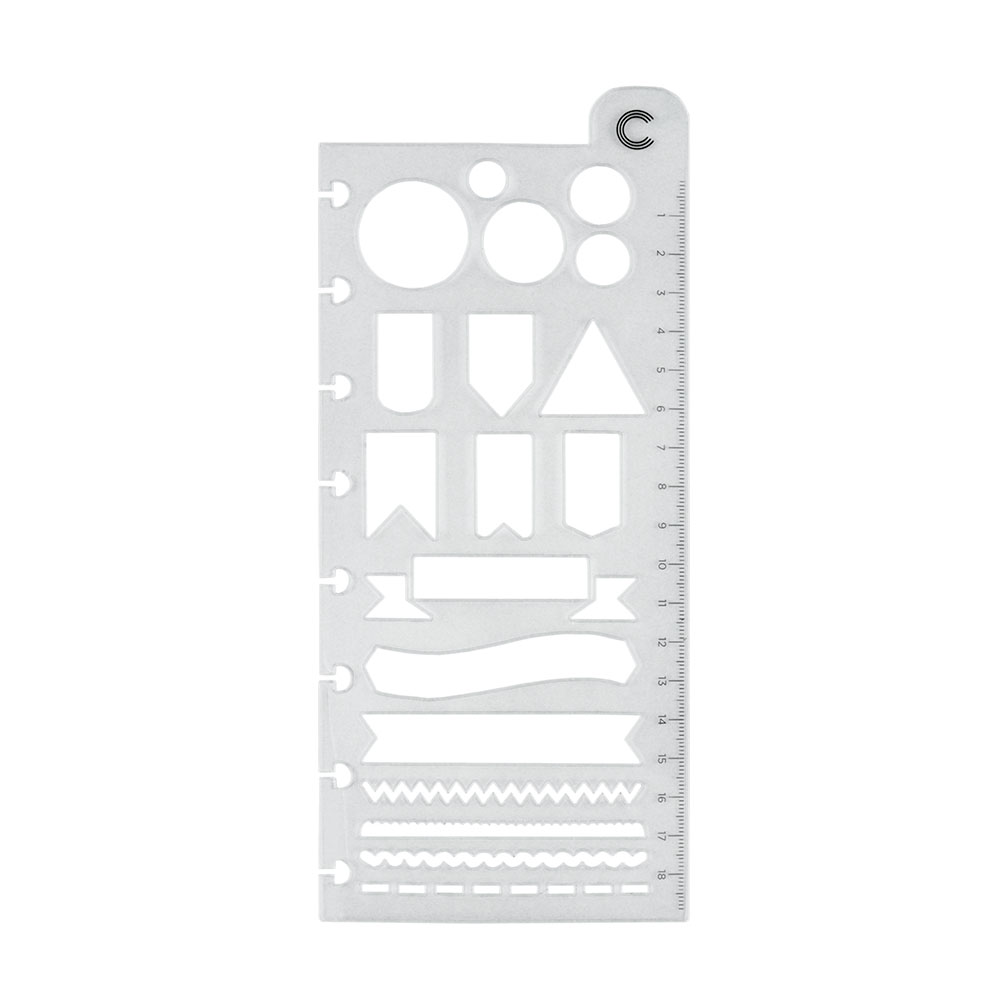 Foto 3 de Régua stencil inspiradora 19cm caderno inteligente