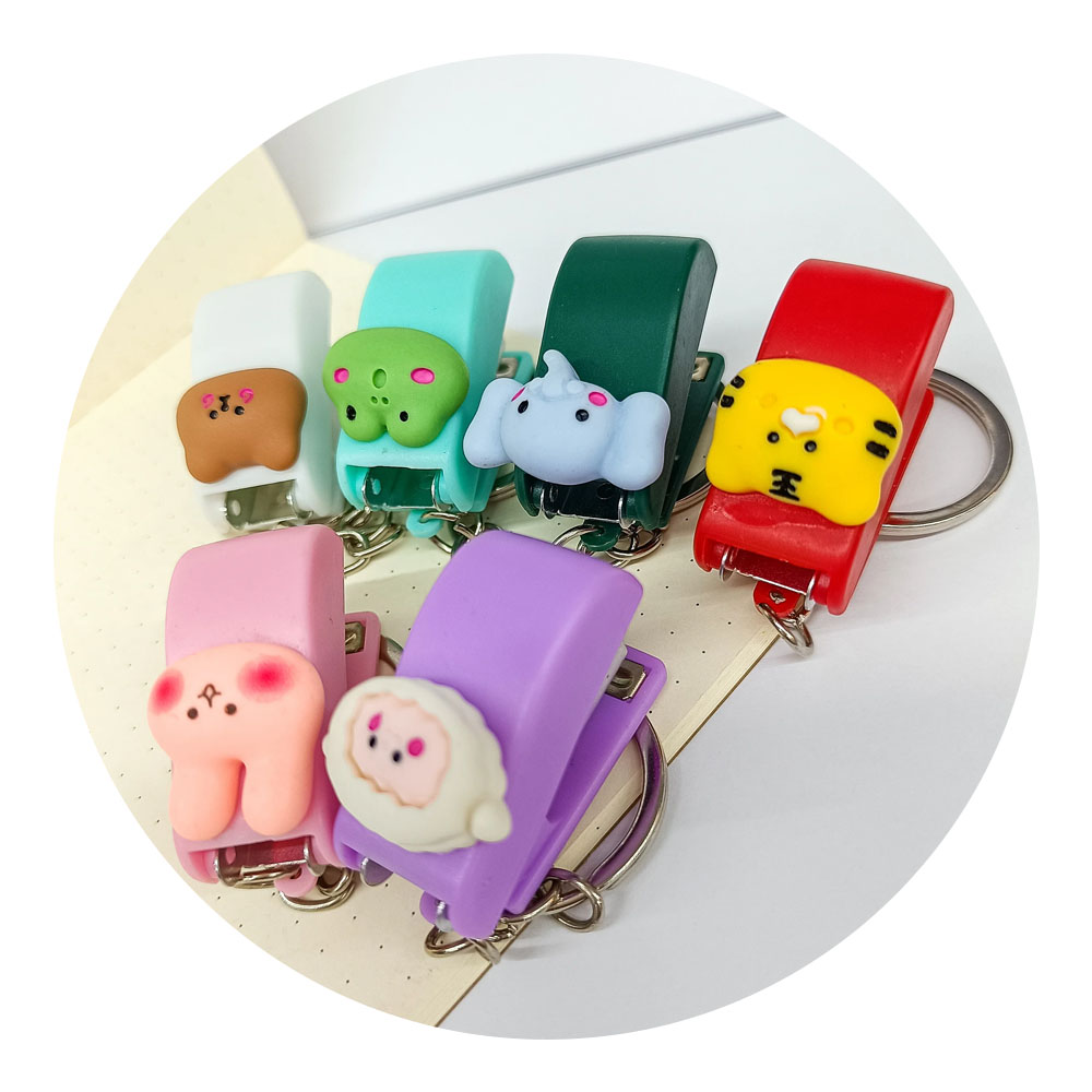 Foto 3 de Mini grampeador chaveiro fofo holic pets 1und sortido tris